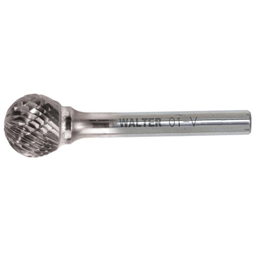 Double Cut Ball Carbide Burr, 1/4" Dia., 1/4" Shank, 7/32" Depth of Cut We Share Industrial Supply