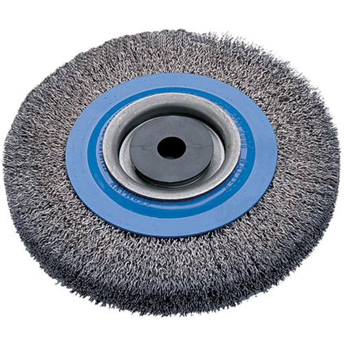 Brosses rotatives &agrave; fils torsad&eacute;s d'&eacute;tabli, 8" dia., Fils 0,0118", Arbre 5/8" - 1-1/4" We Share Industrial Supply