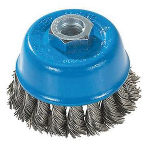 Brosse &agrave; fils nou&eacute;s torsad&eacute;s, 3" dia. x M10x1,25 arbre We Share Industrial Supply