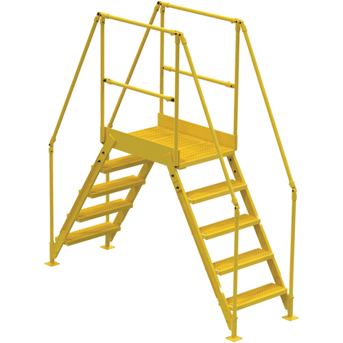 Crossover Ladder, 79 1/2" Overall Span, 50" H x 24" D, 24" Step Width We Share Industrial Supply