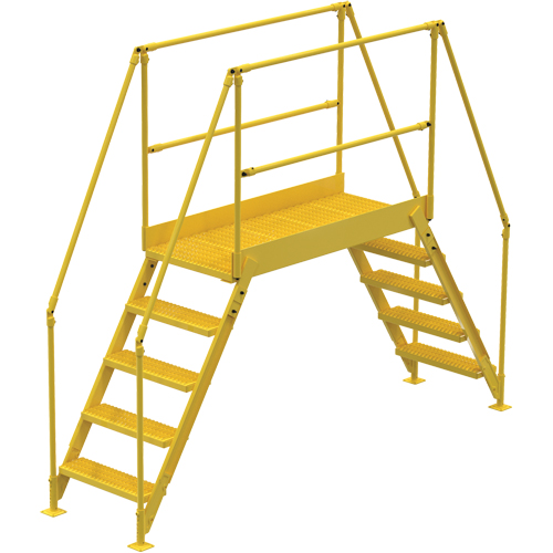 Crossover Ladder, 115-1/2" Overall Span, 50" H x 60" D, 24" Step Width We Share Industrial Supply