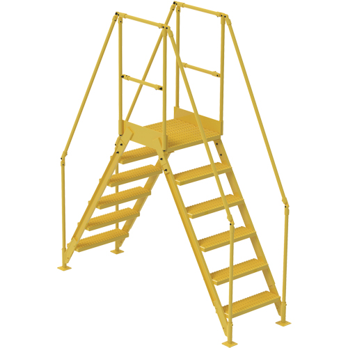 Crossover Ladder, 92" Overall Span, 60" H x 24" D, 24" Step Width We Share Industrial Supply
