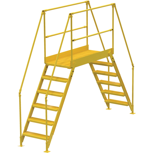 Crossover Ladder, 128" Overall Span, 60" H x 60" D, 24" Step Width We Share Industrial Supply
