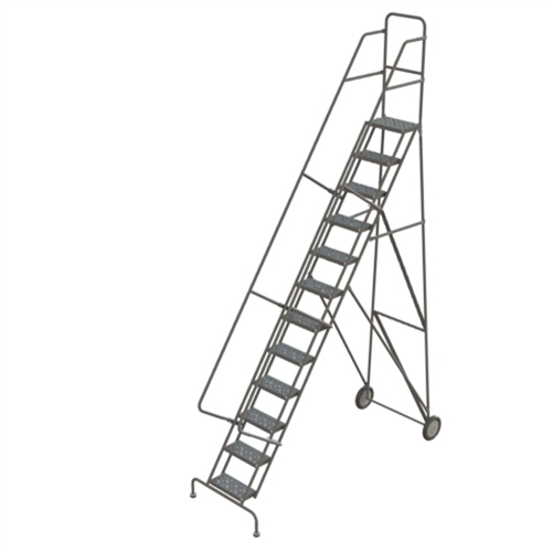 &eacute;chelles roulantes, 12 marches, Stri&eacute;, Hauteur 126" We Share Industrial Supply