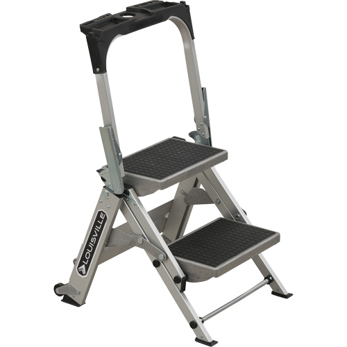Tilt & Roll Step Stool Ladder, 2 Steps, 23" x 21" x 34.50" High We Share Industrial Supply