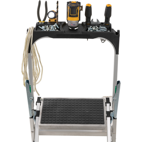 Tilt & Roll Step Stool Ladder, 3 Steps, 34" x 22" x 50.75" High We Share Industrial Supply