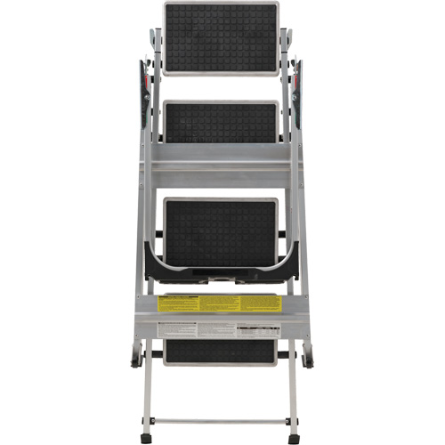 Tilt & Roll Step Stool Ladder, 4 Steps, 44.25" x 22.13" x 59" High We Share Industrial Supply