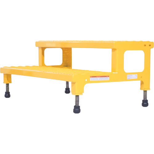 Adjustable Step-Mate Stand, 2 Step(s), 36-3/16" W x 22-7/8" L x 15-1/4" H, 500 lbs. Capacity We Share Industrial Supply