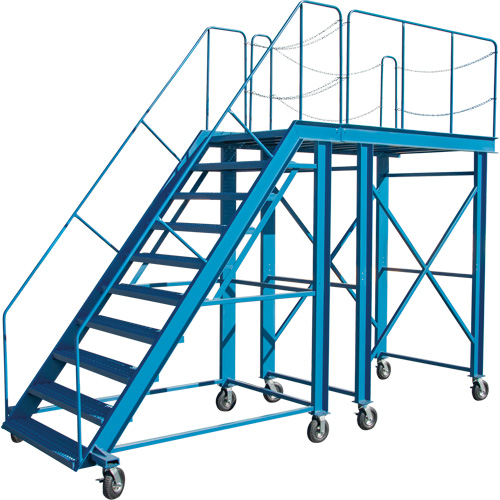 &eacute;chelle &agrave; neige, Acier, 10 Marches, 99" ha, 85-1/2" p, 48" Marche, Stri&eacute; We Share Industrial Supply