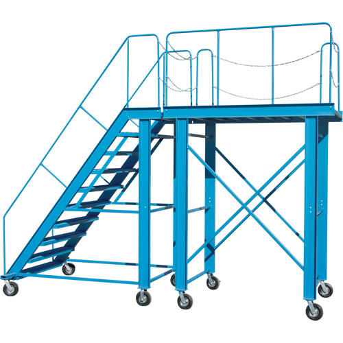 &eacute;chelle &agrave; neige, Acier, 10 Marches, 99" ha, 85-1/2" p, 48" Marche, Stri&eacute; We Share Industrial Supply