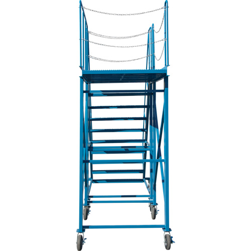 &eacute;chelle &agrave; neige, Acier, 10 Marches, 99" ha, 85-1/2" p, 48" Marche, Stri&eacute; We Share Industrial Supply