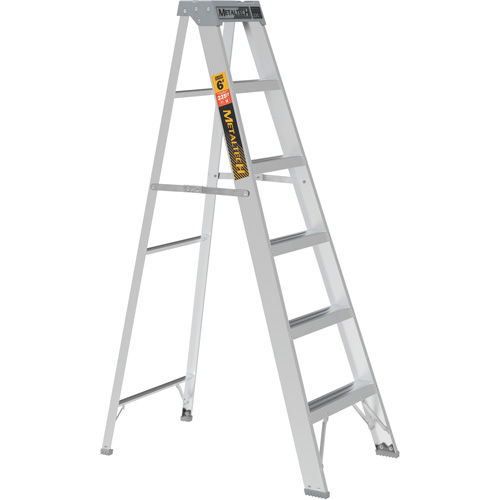 Step Ladder, 6', Aluminum, 225 lbs. Capacity, Type 2 We Share Industrial Supply