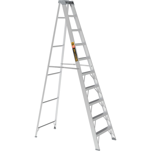 Step Ladder, 10', Aluminum, 225 lbs. Capacity, Type 2 We Share Industrial Supply