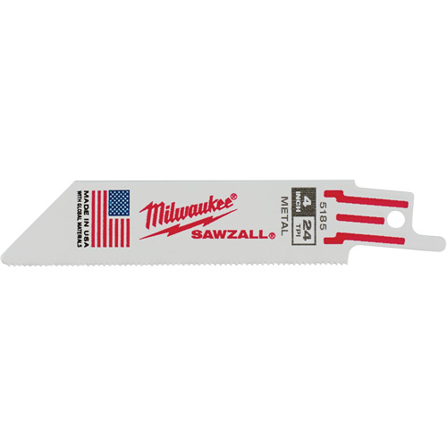 Lames de scie alternative Sawzall, Bim&eacute;tal, 24 Dents par pouce, 4" lo x 3/4" la We Share Industrial Supply