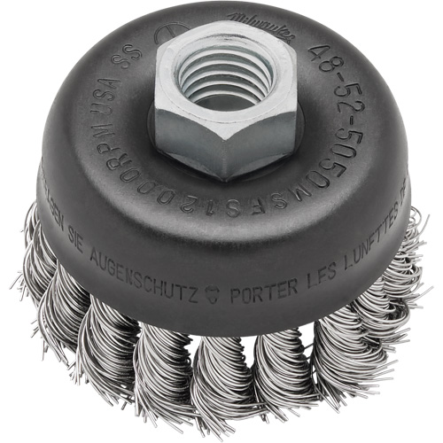 Brosse-boisseau &agrave; fils nou&eacute;s en acier au carbone We Share Industrial Supply