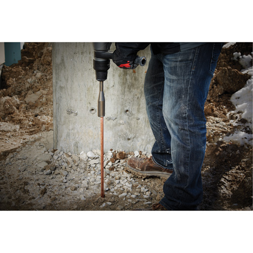 Marteau pour tige de mise &agrave; la terre SDS-Max, Embout 3/4"/5/8", Prise 3/4", Longueur 10" We Share Industrial Supply