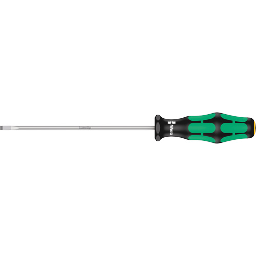 Slotted Screwdriver, 3.5 mm Tip, Round, 8-1/8" L, Plastic Handle We Share Industrial Supply