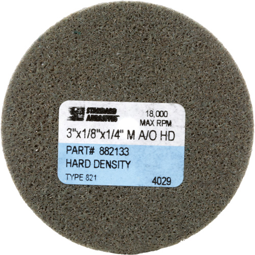 Standard Abrasives Unitized Wheel, 3" x 1/8", 1/4" Arbor, Medium Grit, Aluminum Oxide We Share Industrial Supply