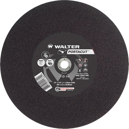 Portacut High Speed Cut-Off Wheel, 14" x 1/8", 7/8" Arbor, Type 1, Silicon Carbide, 5400 RPM We Share Industrial Supply