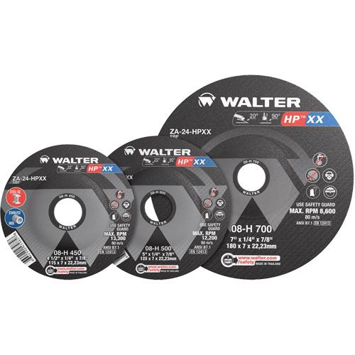 HP XX Grinding Wheel, 4-1/2" x 1/4", 7/8" Arbor, Type 27S We Share Industrial Supply