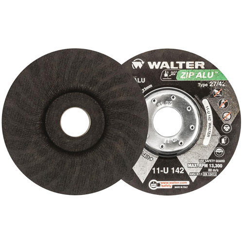 Meule &agrave; tronçonner Zip Alu, 4-1/2" x 3/64", Arbre de 7/8", Type 27, Oxyde d'aluminium, 13 300 Tr/min We Share Industrial Supply