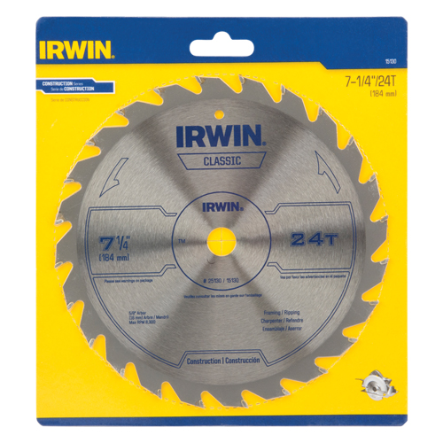 Contractor Saw Blades - Classic Series Saw Blades, 7-1/4", 24 Teeth, Wood Use We Share Industrial Supply