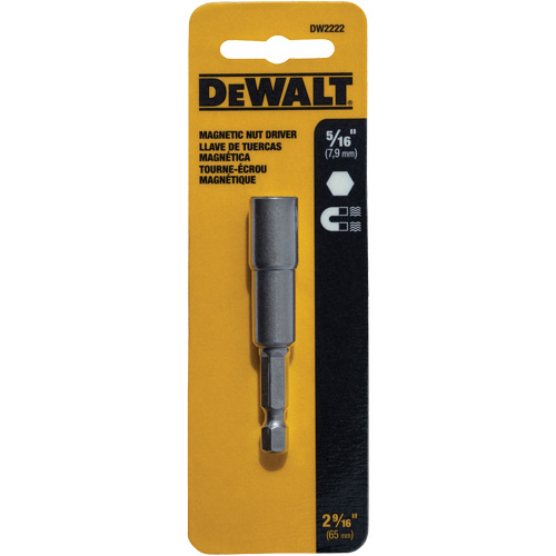Nut Driver, 5/16" Tip, 1/4" Drive, 2-9/16" L, Magnetic We Share Industrial Supply