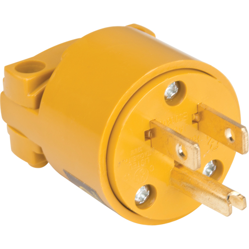 Fiche de mise &agrave; la terre en PVC, Plastique, 15 A, 125 V We Share Industrial Supply