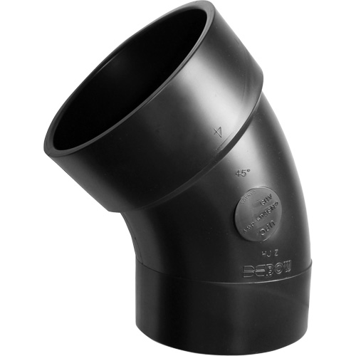 45° Street Elbow Fitting, Spigot x Hub, Plastic, 4" We Share Industrial Supply