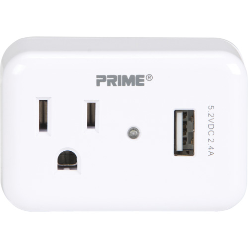 Prime&reg; USB Charger with Surge Protector We Share Industrial Supply