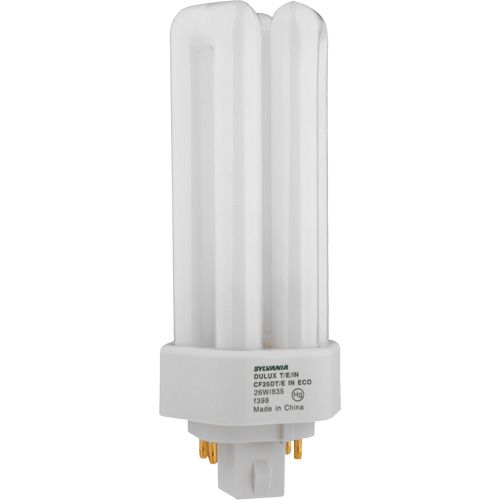 Lampe fluorescente compacte &agrave; tube triple Dulux D/E/IN Amalgam, T (T4), 42 W, 4100 K, Base G24Q-4, 16 000 h We Share Industrial Supply