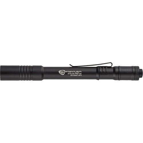 Lampe de poche stylo USB Stylus Pro, DEL, 350 lumens, Corps en Aluminium, piles Rechargeable, Compris We Share Industrial Supply