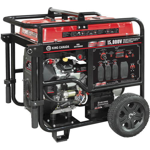 V-Twin Gasoline Generator, 15000 W Surge, 12500 W Rated, 120 V/240 V, 40 L Tank We Share Industrial Supply