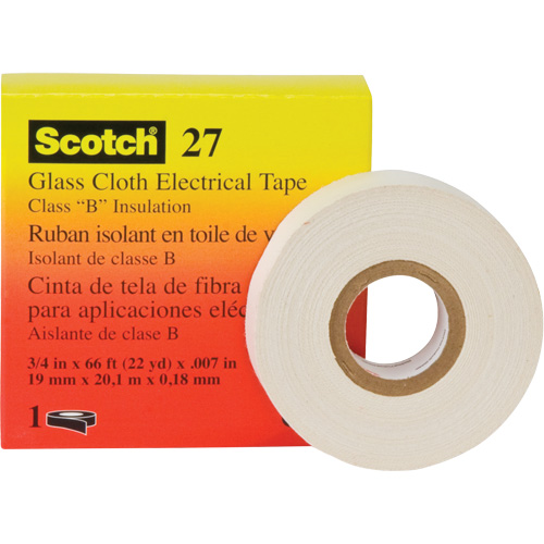 Ruban isolant en toile de verre 27 Scotch, 12 mm (1/2") la x 20 m (66') lo We Share Industrial Supply