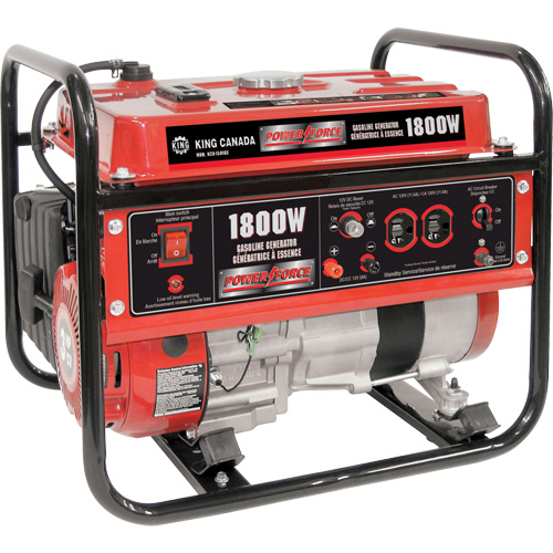Gasoline Generator, 1800 W Surge, 1400 W Rated, 120 V, 7 L Tank We Share Industrial Supply