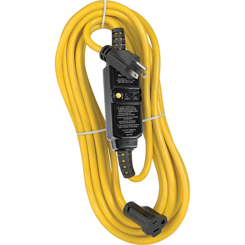Ensemble de cordon DDFT &agrave; r&eacute;initialisation automatique, 120 V, 15 A, Cordon de 25' We Share Industrial Supply