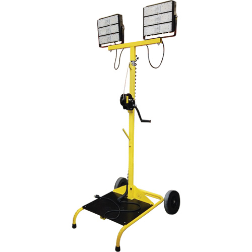 Chariot &agrave; lampe Beacon978 avec treuil, DEL, 150 W, 22500 lumens, Boîtier en Aluminium We Share Industrial Supply