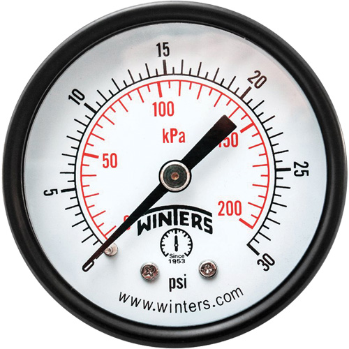 Manom&egrave;tre &eacute;conomique,  2", 0 - 30 psi, Fixation arri&egrave;re, Analogique We Share Industrial Supply