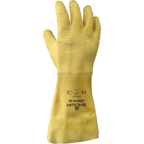Gants pour usage g&eacute;n&eacute;ral 67NFW, 10/Grand, R&ecirc;vetement Latex de caoutchouc, Enveloppe en Coton We Share Industrial Supply