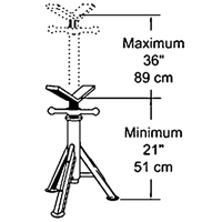 Heavy-Duty Pipe Jack, 2500 lbs. Load Capacity We Share Industrial Supply