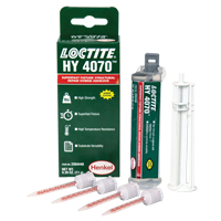 Adh&eacute;sif hybride pour r&eacute;parations structurales HY 4070, Deux composants, Cartouche double, 11 g, Blanc cass&eacute; We Share Industrial Supply