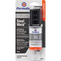 Colle &eacute;poxyde Steel Weld, 25 ml, Seringue, Deux composants, Gris We Share Industrial Supply