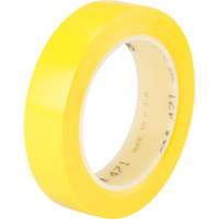 Ruban en vinyle 471, 25,4 mm (1") la x 32,9 m (108') lo, 5,3 mils, Jaune We Share Industrial Supply