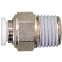 Connecteur filet&eacute; droit, 1/4", Laiton, Filetage NPT We Share Industrial Supply