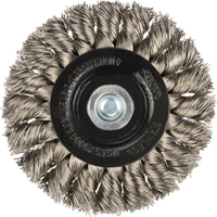 Knot Wire Wheel Brushes - Standard Twist Knot with 1/4" shank, 3" Dia., 0.014" Fill, Stainless Steel We Share Industrial Supply