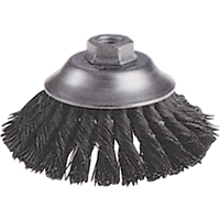 Knot Wire Cup Brushes - Flared Cup Brush, 6" Dia., 0.02" Fill, 5/8"-11 Arbor, Steel We Share Industrial Supply