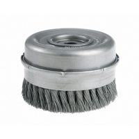 Knot Wire Cup Brushes with Bridle - Heavy-Duty, 4" Dia. x 5/8"-11 Arbor We Share Industrial Supply