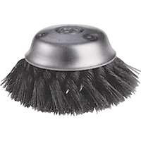 Knot Wire Cup Brushes - Stagger Row, 5-3/4" Dia. x 5/8"-11 Arbor We Share Industrial Supply