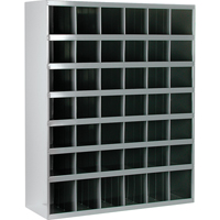 Armoires pour bacs de rangement en acier, 33-3/4" la x 12" p x 42" h, Gris We Share Industrial Supply
