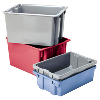 Polylewton Stack-N-Nest&reg; Containers, 15.1" x 30.1" x 24", Blue We Share Industrial Supply